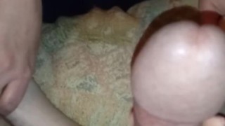 Handjob and footjob with red nails