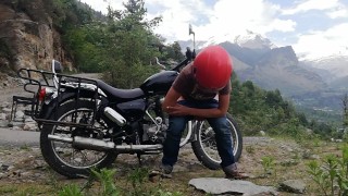 Took a brake on the road to pee near my bike - 1080HD Angel Fowler