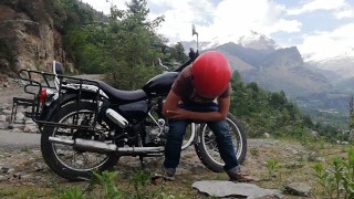 Took a brake on the road to pee near my bike - 1080HD Angel Fowler