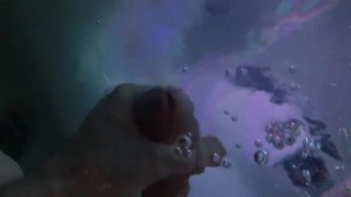 Eric cum under water in pool