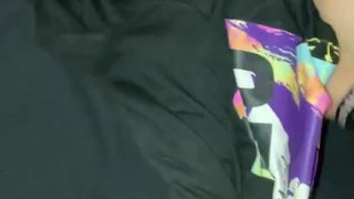 Shop vacuum test, sucking up graphic tees 