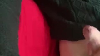 Big cock straight guy masturbates on the sofa until cumshot PART 2