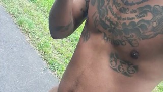 Nude Walk, Smoking, Public Cumshot