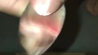 Hydrating myself first thing in the morning by swallowing a spoonful of my cum after jerking off