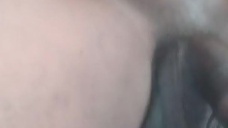 Ebony black hung and swinging balls come eat 