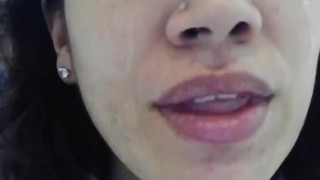 Double Quickie! Cum mouthful swallow and facial cleanup and swallow!