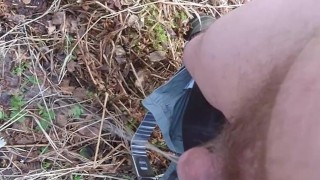 Finnish man pees in the forest and moans