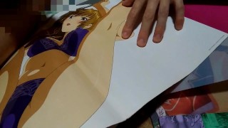 AIKa(パンチラアニメ)の下着姿の皇藍華にキス&足舐め後に顔射ぶっかけオナニー