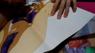 AIKa(パンチラアニメ)の下着姿の皇藍華にキス&足舐め後に顔射ぶっかけオナニー
