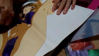 AIKa(パンチラアニメ)の下着姿の皇藍華にキス&足舐め後に顔射ぶっかけオナニー