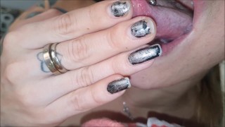 Messy and spitty lips