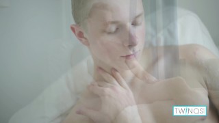 Cute Twink Angel Covers His Belly With Warm Sticky Man Milk!