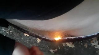 Burning Pubes Off + Jerking with Fire