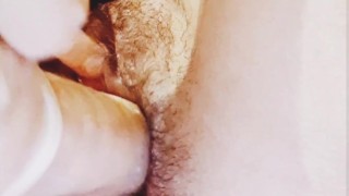 Loving her dildo