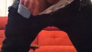 Quick wank before heading out