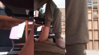 my feet while working from home
