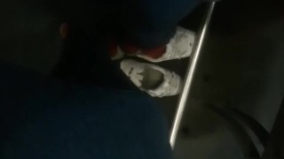 Take off Stinky sneaker in Bus