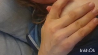 Real Amateur MILF Milking Boobs and Squeezing Milk from Nipples
