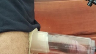My new penis pump almost couldn't hold my dick
