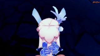 Mimi POV gives you a blowjob and swallows your cum - Genshin Impact Hentai.