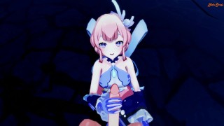 Mimi POV gives you a blowjob and swallows your cum - Genshin Impact Hentai.