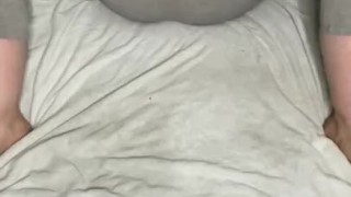 Squirting in my grey leggings 