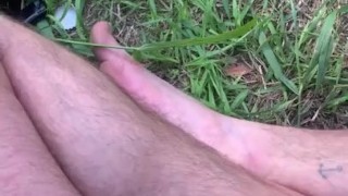 Horny at the riverside in the park 