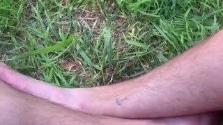 Horny at the riverside in the park 