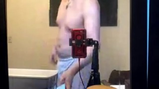 6'5" Jock working out naked