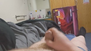 Chubby cumshot in my dorm room