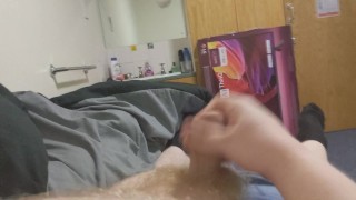 Chubby cumshot in my dorm room