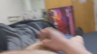 Chubby cumshot in my dorm room
