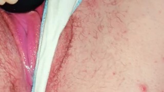 Milf cums with hot pink wand, slut