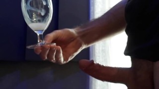 Cum in glass 46