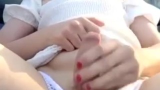 Femboidan gets dirty on car
