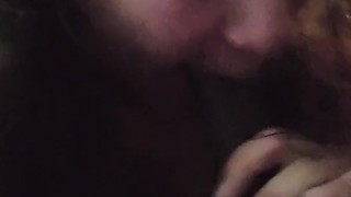 Sucking hard cock dirty milf slut has an mouth full