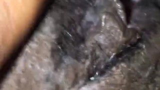 Slim Slutty Brunette Vibrates her pussy