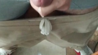 Jizzing on the mirror. I slap my own dick