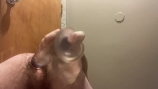 Quick anal with a big dildo 