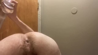 Quick anal with a big dildo 