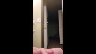 Justa9er Chase Timber Unedited Bathroom jack off and cum