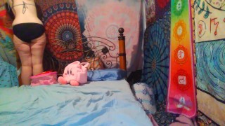 Behind the Scenes Bedroom Set Up PAWG Camgirl NEW Toy Lovense Ferri Panties Pull Pubes Ouch!!