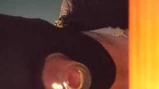 Slave gets Bimbo Lips with Shot Glass