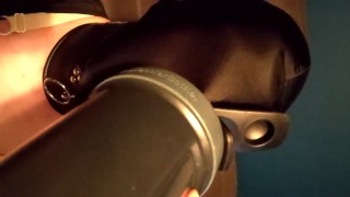 Crossdresser Pees into a Cup and Drinks it