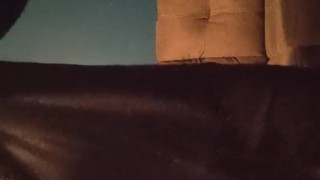 Crossdresser Twirls Around in a Black Dress