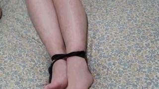 tickle her sides then finger her while playing tied up