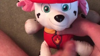 Jacking off and cumming on Paw Patrol Marshall