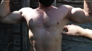 Muscle construction worker gets naked for some cash OnlyFans/WorldStudZ