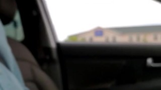 Showing off ginger cock on the highway, showing FedEx driver!