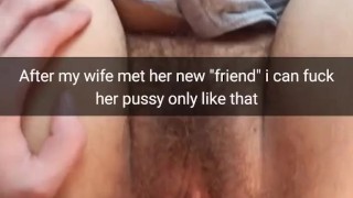 Cuckold can fuck her wife only this way - Cuckold Captions Snapchat
